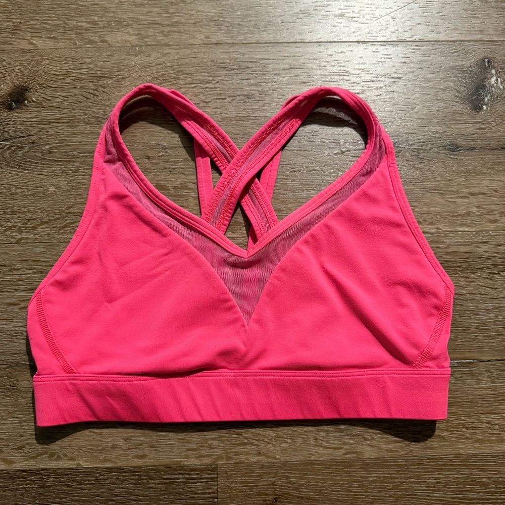 Lululemon Athletica minimalist sports bra hot pink size 8